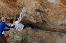 Bouldering in Hueco Tanks on 02/17/2020 with Blue Lizard Climbing and Yoga

Filename: SRM_20200217_1330450.jpg
Aperture: f/4.0
Shutter Speed: 1/400
Body: Canon EOS-1D Mark II
Lens: Canon EF 50mm f/1.8 II