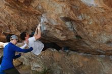 Bouldering in Hueco Tanks on 02/17/2020 with Blue Lizard Climbing and Yoga

Filename: SRM_20200217_1330470.jpg
Aperture: f/4.0
Shutter Speed: 1/400
Body: Canon EOS-1D Mark II
Lens: Canon EF 50mm f/1.8 II