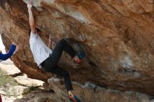 Bouldering in Hueco Tanks on 02/17/2020 with Blue Lizard Climbing and Yoga

Filename: SRM_20200217_1331092.jpg
Aperture: f/4.5
Shutter Speed: 1/400
Body: Canon EOS-1D Mark II
Lens: Canon EF 50mm f/1.8 II