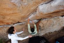 Bouldering in Hueco Tanks on 02/17/2020 with Blue Lizard Climbing and Yoga

Filename: SRM_20200217_1354120.jpg
Aperture: f/5.0
Shutter Speed: 1/250
Body: Canon EOS-1D Mark II
Lens: Canon EF 16-35mm f/2.8 L