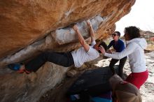 Bouldering in Hueco Tanks on 02/17/2020 with Blue Lizard Climbing and Yoga

Filename: SRM_20200217_1356500.jpg
Aperture: f/5.6
Shutter Speed: 1/640
Body: Canon EOS-1D Mark II
Lens: Canon EF 16-35mm f/2.8 L