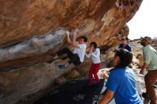 Bouldering in Hueco Tanks on 02/17/2020 with Blue Lizard Climbing and Yoga

Filename: SRM_20200217_1357110.jpg
Aperture: f/5.6
Shutter Speed: 1/800
Body: Canon EOS-1D Mark II
Lens: Canon EF 16-35mm f/2.8 L