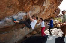 Bouldering in Hueco Tanks on 02/17/2020 with Blue Lizard Climbing and Yoga

Filename: SRM_20200217_1357170.jpg
Aperture: f/5.6
Shutter Speed: 1/640
Body: Canon EOS-1D Mark II
Lens: Canon EF 16-35mm f/2.8 L