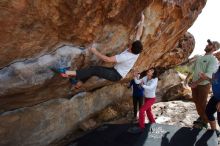 Bouldering in Hueco Tanks on 02/17/2020 with Blue Lizard Climbing and Yoga

Filename: SRM_20200217_1357200.jpg
Aperture: f/5.6
Shutter Speed: 1/640
Body: Canon EOS-1D Mark II
Lens: Canon EF 16-35mm f/2.8 L