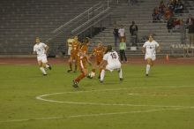 The lady longhorns beat Texas A&M 1-0 in soccer Friday night.

Filename: SRM_20061027_2038567.jpg
Aperture: f/4.0
Shutter Speed: 1/800
Body: Canon EOS 20D
Lens: Canon EF 80-200mm f/2.8 L