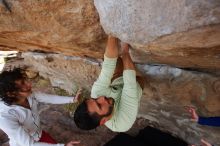 Bouldering in Hueco Tanks on 02/17/2020 with Blue Lizard Climbing and Yoga

Filename: SRM_20200217_1404271.jpg
Aperture: f/5.6
Shutter Speed: 1/400
Body: Canon EOS-1D Mark II
Lens: Canon EF 16-35mm f/2.8 L