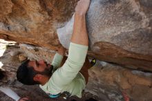 Bouldering in Hueco Tanks on 02/17/2020 with Blue Lizard Climbing and Yoga

Filename: SRM_20200217_1404321.jpg
Aperture: f/5.6
Shutter Speed: 1/500
Body: Canon EOS-1D Mark II
Lens: Canon EF 16-35mm f/2.8 L