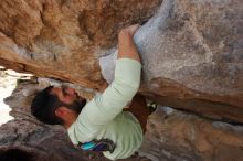 Bouldering in Hueco Tanks on 02/17/2020 with Blue Lizard Climbing and Yoga

Filename: SRM_20200217_1404330.jpg
Aperture: f/5.6
Shutter Speed: 1/500
Body: Canon EOS-1D Mark II
Lens: Canon EF 16-35mm f/2.8 L