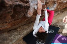 Bouldering in Hueco Tanks on 02/17/2020 with Blue Lizard Climbing and Yoga

Filename: SRM_20200217_1428560.jpg
Aperture: f/6.3
Shutter Speed: 1/400
Body: Canon EOS-1D Mark II
Lens: Canon EF 16-35mm f/2.8 L