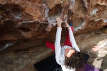 Bouldering in Hueco Tanks on 02/17/2020 with Blue Lizard Climbing and Yoga

Filename: SRM_20200217_1429040.jpg
Aperture: f/7.1
Shutter Speed: 1/400
Body: Canon EOS-1D Mark II
Lens: Canon EF 16-35mm f/2.8 L