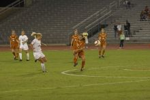 The lady longhorns beat Texas A&M 1-0 in soccer Friday night.

Filename: SRM_20061027_2039040.jpg
Aperture: f/4.0
Shutter Speed: 1/800
Body: Canon EOS 20D
Lens: Canon EF 80-200mm f/2.8 L