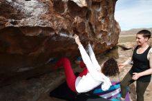 Bouldering in Hueco Tanks on 02/17/2020 with Blue Lizard Climbing and Yoga

Filename: SRM_20200217_1429210.jpg
Aperture: f/10.0
Shutter Speed: 1/400
Body: Canon EOS-1D Mark II
Lens: Canon EF 16-35mm f/2.8 L