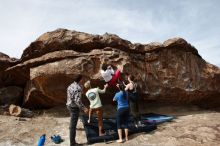 Bouldering in Hueco Tanks on 02/17/2020 with Blue Lizard Climbing and Yoga

Filename: SRM_20200217_1430000.jpg
Aperture: f/5.6
Shutter Speed: 1/400
Body: Canon EOS-1D Mark II
Lens: Canon EF 16-35mm f/2.8 L