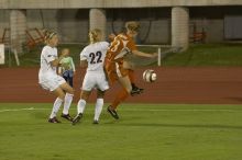 Kelsey Carpenter, #13.  The lady longhorns beat Texas A&M 1-0 in soccer Friday night.

Filename: SRM_20061027_2039224.jpg
Aperture: f/4.0
Shutter Speed: 1/800
Body: Canon EOS 20D
Lens: Canon EF 80-200mm f/2.8 L