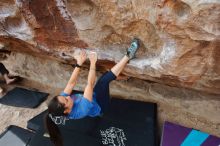 Bouldering in Hueco Tanks on 02/17/2020 with Blue Lizard Climbing and Yoga

Filename: SRM_20200217_1435160.jpg
Aperture: f/5.0
Shutter Speed: 1/250
Body: Canon EOS-1D Mark II
Lens: Canon EF 16-35mm f/2.8 L