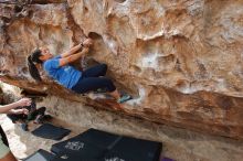 Bouldering in Hueco Tanks on 02/17/2020 with Blue Lizard Climbing and Yoga

Filename: SRM_20200217_1436070.jpg
Aperture: f/6.3
Shutter Speed: 1/250
Body: Canon EOS-1D Mark II
Lens: Canon EF 16-35mm f/2.8 L