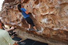 Bouldering in Hueco Tanks on 02/17/2020 with Blue Lizard Climbing and Yoga

Filename: SRM_20200217_1436160.jpg
Aperture: f/6.3
Shutter Speed: 1/250
Body: Canon EOS-1D Mark II
Lens: Canon EF 16-35mm f/2.8 L