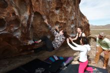 Bouldering in Hueco Tanks on 02/17/2020 with Blue Lizard Climbing and Yoga

Filename: SRM_20200217_1438210.jpg
Aperture: f/8.0
Shutter Speed: 1/320
Body: Canon EOS-1D Mark II
Lens: Canon EF 16-35mm f/2.8 L