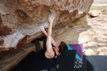 Bouldering in Hueco Tanks on 02/17/2020 with Blue Lizard Climbing and Yoga

Filename: SRM_20200217_1441580.jpg
Aperture: f/5.0
Shutter Speed: 1/400
Body: Canon EOS-1D Mark II
Lens: Canon EF 16-35mm f/2.8 L