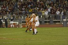 The lady longhorns beat Texas A&M 1-0 in soccer Friday night.

Filename: SRM_20061027_2041421.jpg
Aperture: f/4.0
Shutter Speed: 1/800
Body: Canon EOS 20D
Lens: Canon EF 80-200mm f/2.8 L