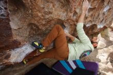 Bouldering in Hueco Tanks on 02/17/2020 with Blue Lizard Climbing and Yoga

Filename: SRM_20200217_1443380.jpg
Aperture: f/5.6
Shutter Speed: 1/400
Body: Canon EOS-1D Mark II
Lens: Canon EF 16-35mm f/2.8 L