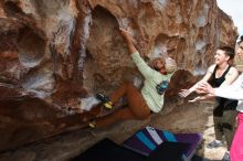 Bouldering in Hueco Tanks on 02/17/2020 with Blue Lizard Climbing and Yoga

Filename: SRM_20200217_1443440.jpg
Aperture: f/6.3
Shutter Speed: 1/400
Body: Canon EOS-1D Mark II
Lens: Canon EF 16-35mm f/2.8 L