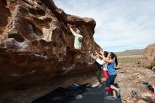 Bouldering in Hueco Tanks on 02/17/2020 with Blue Lizard Climbing and Yoga

Filename: SRM_20200217_1443540.jpg
Aperture: f/8.0
Shutter Speed: 1/400
Body: Canon EOS-1D Mark II
Lens: Canon EF 16-35mm f/2.8 L