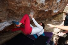 Bouldering in Hueco Tanks on 02/17/2020 with Blue Lizard Climbing and Yoga

Filename: SRM_20200217_1444440.jpg
Aperture: f/6.3
Shutter Speed: 1/400
Body: Canon EOS-1D Mark II
Lens: Canon EF 16-35mm f/2.8 L