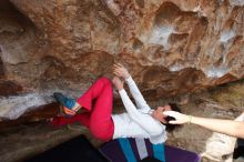 Bouldering in Hueco Tanks on 02/17/2020 with Blue Lizard Climbing and Yoga

Filename: SRM_20200217_1444450.jpg
Aperture: f/5.6
Shutter Speed: 1/400
Body: Canon EOS-1D Mark II
Lens: Canon EF 16-35mm f/2.8 L