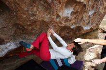 Bouldering in Hueco Tanks on 02/17/2020 with Blue Lizard Climbing and Yoga

Filename: SRM_20200217_1444470.jpg
Aperture: f/6.3
Shutter Speed: 1/400
Body: Canon EOS-1D Mark II
Lens: Canon EF 16-35mm f/2.8 L