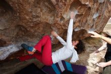 Bouldering in Hueco Tanks on 02/17/2020 with Blue Lizard Climbing and Yoga

Filename: SRM_20200217_1444480.jpg
Aperture: f/6.3
Shutter Speed: 1/400
Body: Canon EOS-1D Mark II
Lens: Canon EF 16-35mm f/2.8 L