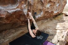 Bouldering in Hueco Tanks on 02/17/2020 with Blue Lizard Climbing and Yoga

Filename: SRM_20200217_1452430.jpg
Aperture: f/5.6
Shutter Speed: 1/320
Body: Canon EOS-1D Mark II
Lens: Canon EF 16-35mm f/2.8 L