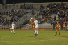 The lady longhorns beat Texas A&M 1-0 in soccer Friday night.

Filename: SRM_20061027_2045146.jpg
Aperture: f/4.0
Shutter Speed: 1/800
Body: Canon EOS 20D
Lens: Canon EF 80-200mm f/2.8 L