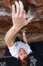 Bouldering in Hueco Tanks on 02/17/2020 with Blue Lizard Climbing and Yoga

Filename: SRM_20200217_1458440.jpg
Aperture: f/5.6
Shutter Speed: 1/320
Body: Canon EOS-1D Mark II
Lens: Canon EF 16-35mm f/2.8 L