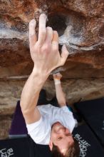 Bouldering in Hueco Tanks on 02/17/2020 with Blue Lizard Climbing and Yoga

Filename: SRM_20200217_1458450.jpg
Aperture: f/5.6
Shutter Speed: 1/320
Body: Canon EOS-1D Mark II
Lens: Canon EF 16-35mm f/2.8 L