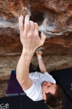 Bouldering in Hueco Tanks on 02/17/2020 with Blue Lizard Climbing and Yoga

Filename: SRM_20200217_1458451.jpg
Aperture: f/5.6
Shutter Speed: 1/320
Body: Canon EOS-1D Mark II
Lens: Canon EF 16-35mm f/2.8 L