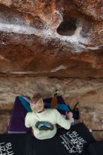 Bouldering in Hueco Tanks on 02/17/2020 with Blue Lizard Climbing and Yoga

Filename: SRM_20200217_1500300.jpg
Aperture: f/5.6
Shutter Speed: 1/320
Body: Canon EOS-1D Mark II
Lens: Canon EF 16-35mm f/2.8 L