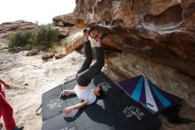 Bouldering in Hueco Tanks on 02/17/2020 with Blue Lizard Climbing and Yoga

Filename: SRM_20200217_1504290.jpg
Aperture: f/7.1
Shutter Speed: 1/320
Body: Canon EOS-1D Mark II
Lens: Canon EF 16-35mm f/2.8 L