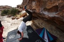 Bouldering in Hueco Tanks on 02/17/2020 with Blue Lizard Climbing and Yoga

Filename: SRM_20200217_1507451.jpg
Aperture: f/8.0
Shutter Speed: 1/320
Body: Canon EOS-1D Mark II
Lens: Canon EF 16-35mm f/2.8 L