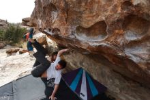 Bouldering in Hueco Tanks on 02/17/2020 with Blue Lizard Climbing and Yoga

Filename: SRM_20200217_1508090.jpg
Aperture: f/7.1
Shutter Speed: 1/320
Body: Canon EOS-1D Mark II
Lens: Canon EF 16-35mm f/2.8 L