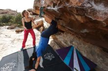 Bouldering in Hueco Tanks on 02/17/2020 with Blue Lizard Climbing and Yoga

Filename: SRM_20200217_1510520.jpg
Aperture: f/6.3
Shutter Speed: 1/320
Body: Canon EOS-1D Mark II
Lens: Canon EF 16-35mm f/2.8 L