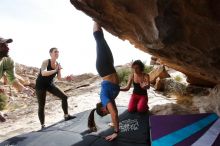 Bouldering in Hueco Tanks on 02/17/2020 with Blue Lizard Climbing and Yoga

Filename: SRM_20200217_1511320.jpg
Aperture: f/5.6
Shutter Speed: 1/320
Body: Canon EOS-1D Mark II
Lens: Canon EF 16-35mm f/2.8 L