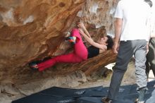 Bouldering in Hueco Tanks on 02/17/2020 with Blue Lizard Climbing and Yoga

Filename: SRM_20200217_1519460.jpg
Aperture: f/3.2
Shutter Speed: 1/400
Body: Canon EOS-1D Mark II
Lens: Canon EF 50mm f/1.8 II