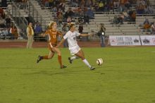 Kelsey Carpenter, #13.  The lady longhorns beat Texas A&M 1-0 in soccer Friday night.

Filename: SRM_20061027_2053262.jpg
Aperture: f/4.0
Shutter Speed: 1/800
Body: Canon EOS 20D
Lens: Canon EF 80-200mm f/2.8 L