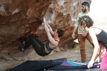 Bouldering in Hueco Tanks on 02/17/2020 with Blue Lizard Climbing and Yoga

Filename: SRM_20200217_1524280.jpg
Aperture: f/4.5
Shutter Speed: 1/400
Body: Canon EOS-1D Mark II
Lens: Canon EF 50mm f/1.8 II