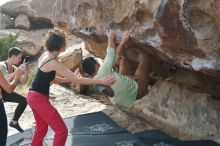 Bouldering in Hueco Tanks on 02/17/2020 with Blue Lizard Climbing and Yoga

Filename: SRM_20200217_1528010.jpg
Aperture: f/5.6
Shutter Speed: 1/400
Body: Canon EOS-1D Mark II
Lens: Canon EF 50mm f/1.8 II