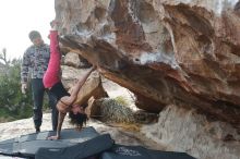 Bouldering in Hueco Tanks on 02/17/2020 with Blue Lizard Climbing and Yoga

Filename: SRM_20200217_1531400.jpg
Aperture: f/5.6
Shutter Speed: 1/250
Body: Canon EOS-1D Mark II
Lens: Canon EF 50mm f/1.8 II