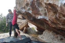 Bouldering in Hueco Tanks on 02/17/2020 with Blue Lizard Climbing and Yoga

Filename: SRM_20200217_1531450.jpg
Aperture: f/5.6
Shutter Speed: 1/250
Body: Canon EOS-1D Mark II
Lens: Canon EF 50mm f/1.8 II