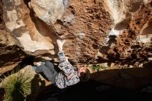 Bouldering in Hueco Tanks on 02/17/2020 with Blue Lizard Climbing and Yoga

Filename: SRM_20200217_1609560.jpg
Aperture: f/8.0
Shutter Speed: 1/500
Body: Canon EOS-1D Mark II
Lens: Canon EF 16-35mm f/2.8 L