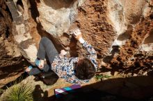 Bouldering in Hueco Tanks on 02/17/2020 with Blue Lizard Climbing and Yoga

Filename: SRM_20200217_1610080.jpg
Aperture: f/8.0
Shutter Speed: 1/500
Body: Canon EOS-1D Mark II
Lens: Canon EF 16-35mm f/2.8 L